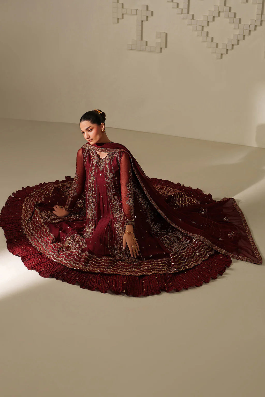 Iznik | Festive Formals | UE-622 Embroidered Chiffon