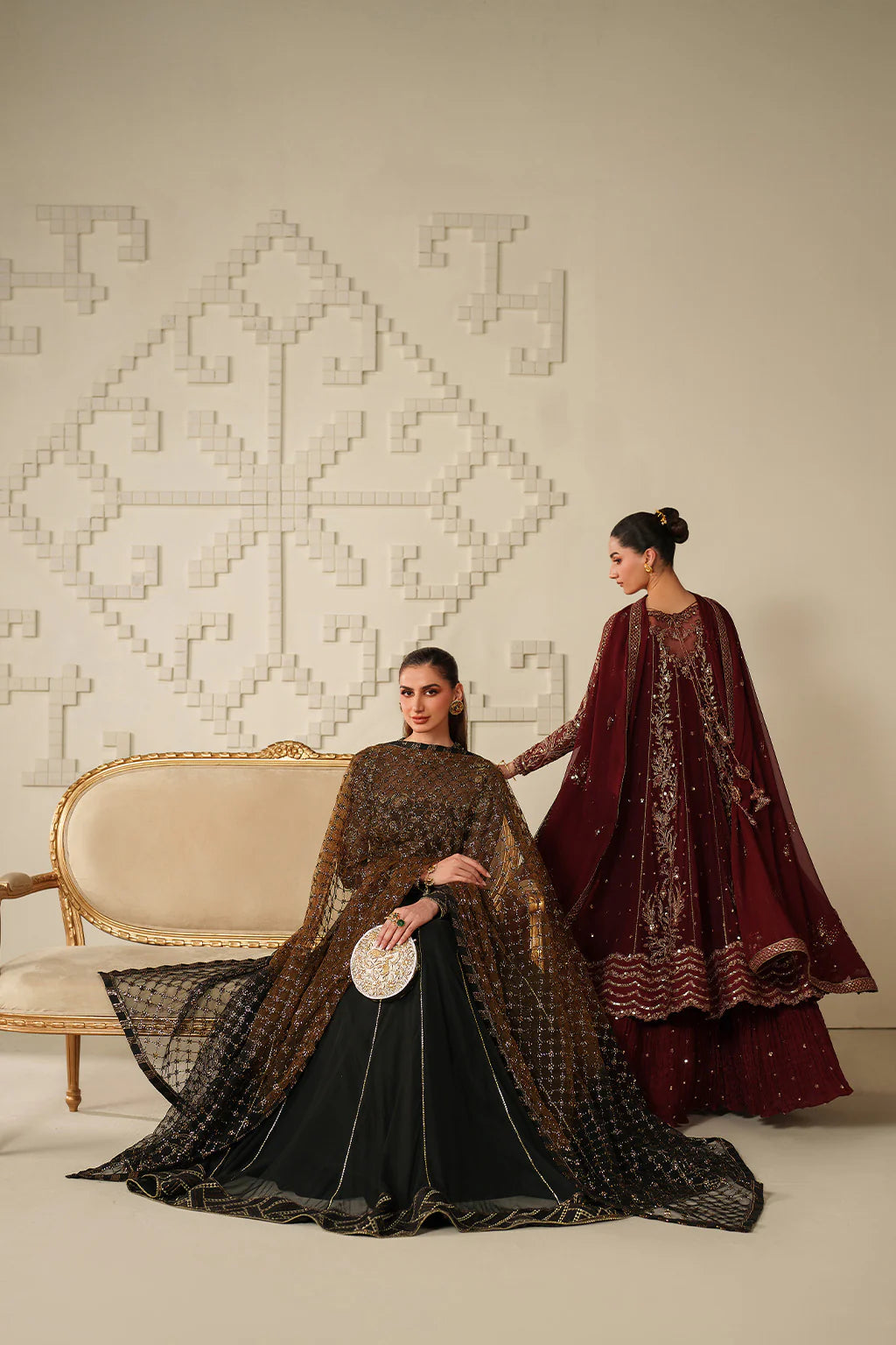 Iznik | Festive Formals | UE-622 Embroidered Chiffon