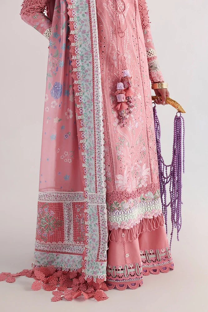 Suffuse Kesira | Pink Embroidered Lawn Eid Suit