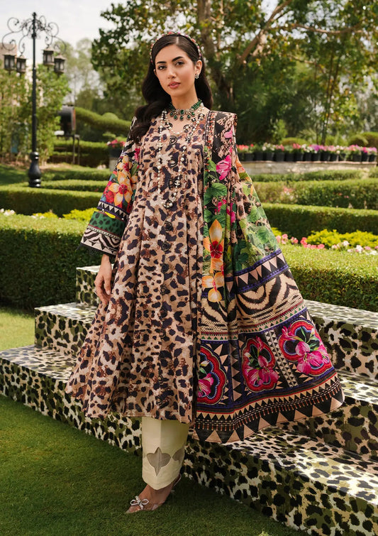 Elaf Premium | Printed Collection 24 | EEP-06A - Menagerie - House Of Anaya