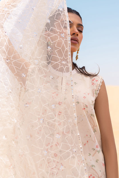 Cross Stitch | Eid Lawn 24 | IVORY GLOW - House Of Anaya
