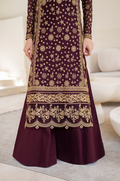 Iznik | Chinnon Chiffon | CC-42 Embroidered Chiffon - House Of Anaya