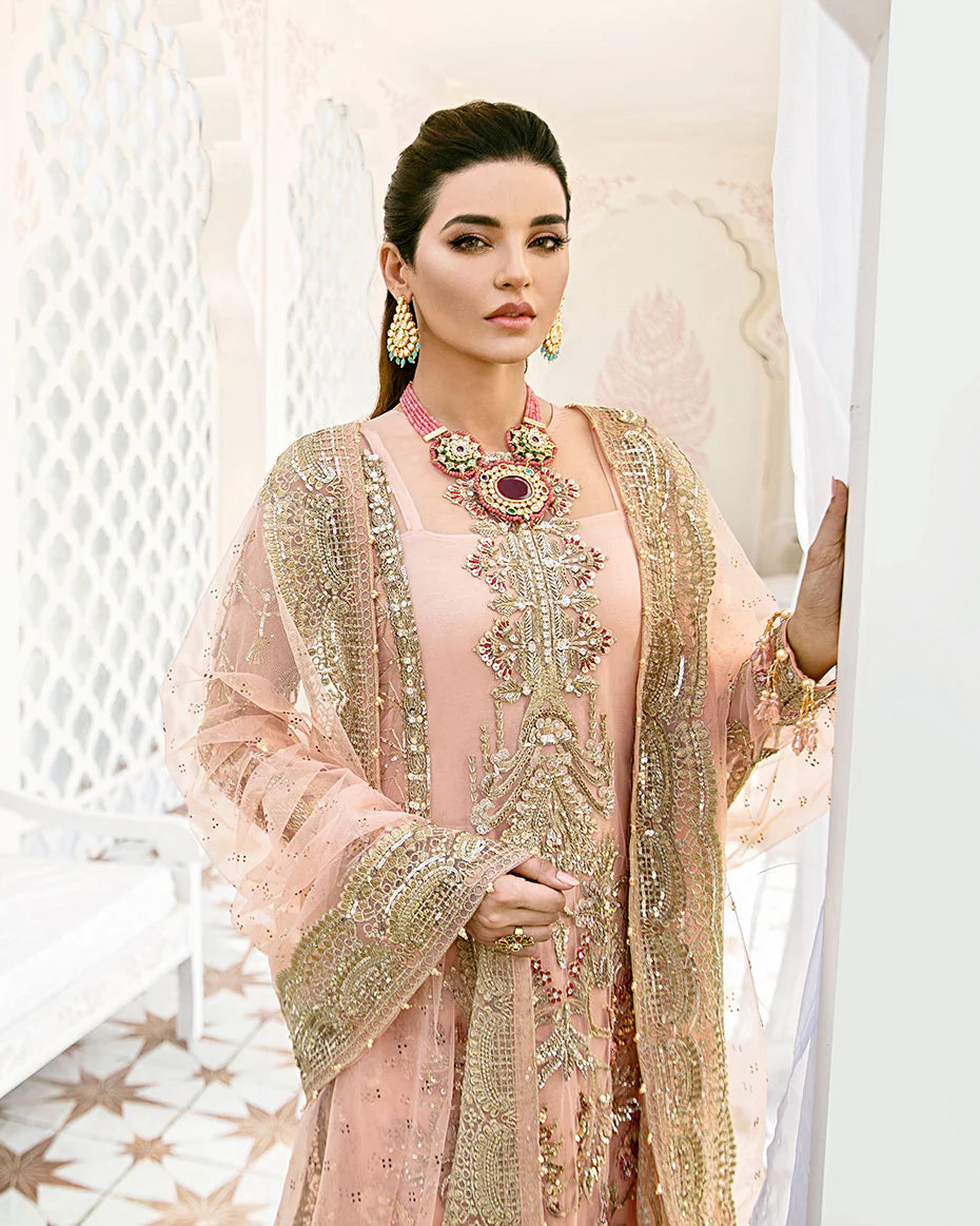 Gulaal | Fleur De Rose | Voir Embroidered Net 3-Piece Suit WS-07