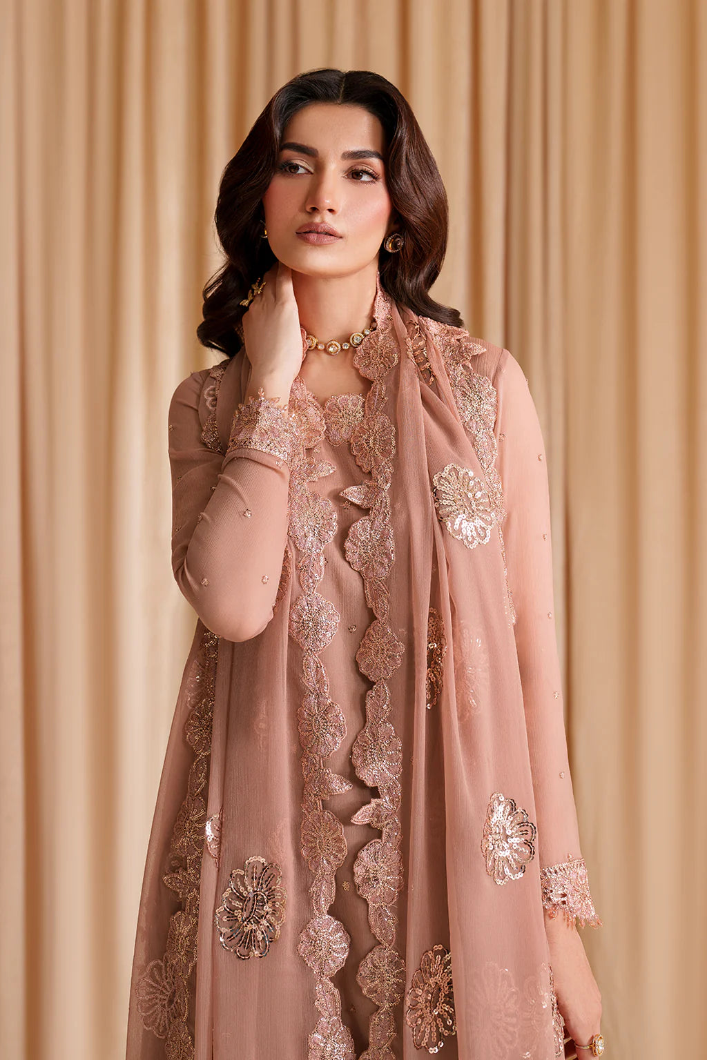 Iznik | Chinon Chiffon | CC-74 Embroidered Chiffon