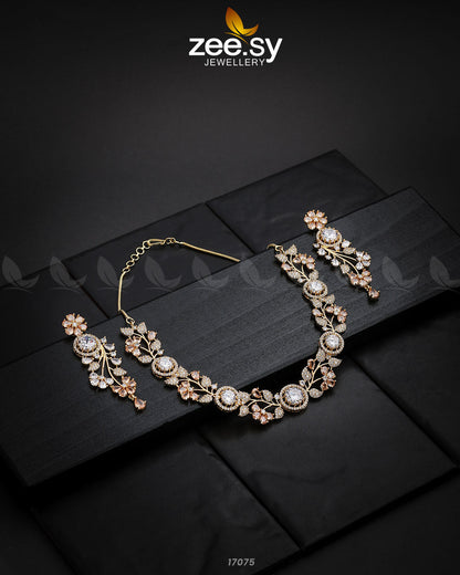 Noorani Zircon Necklace - Libasekhas