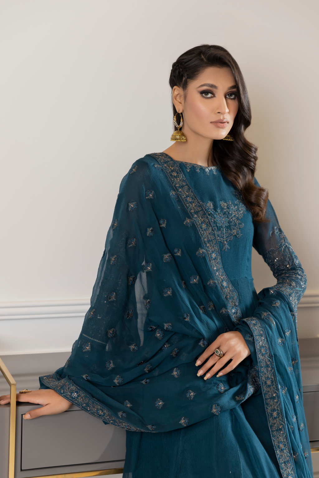 Iznik | Ready to Wear | IP-169 - BLUE DELPHINIUM