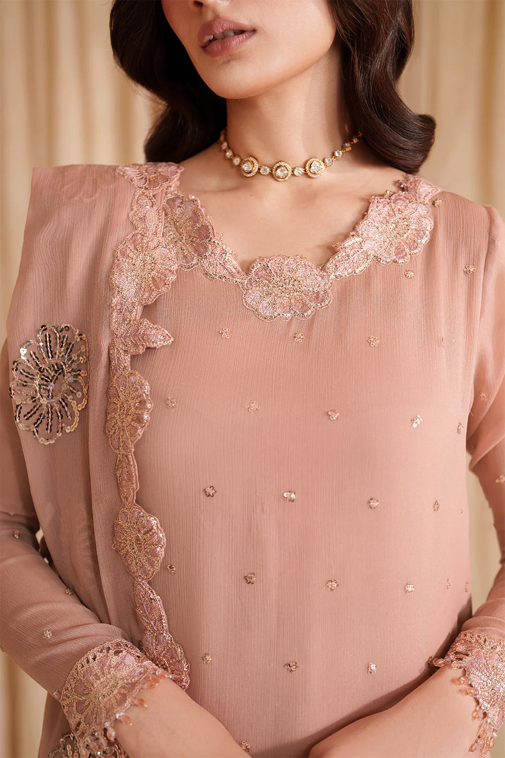 Iznik | Chinon Chiffon | CC-74 Embroidered Chiffon