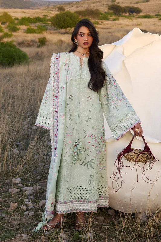 Suffuse Seroli | Mint Green Embroidered Lawn Eid Suit