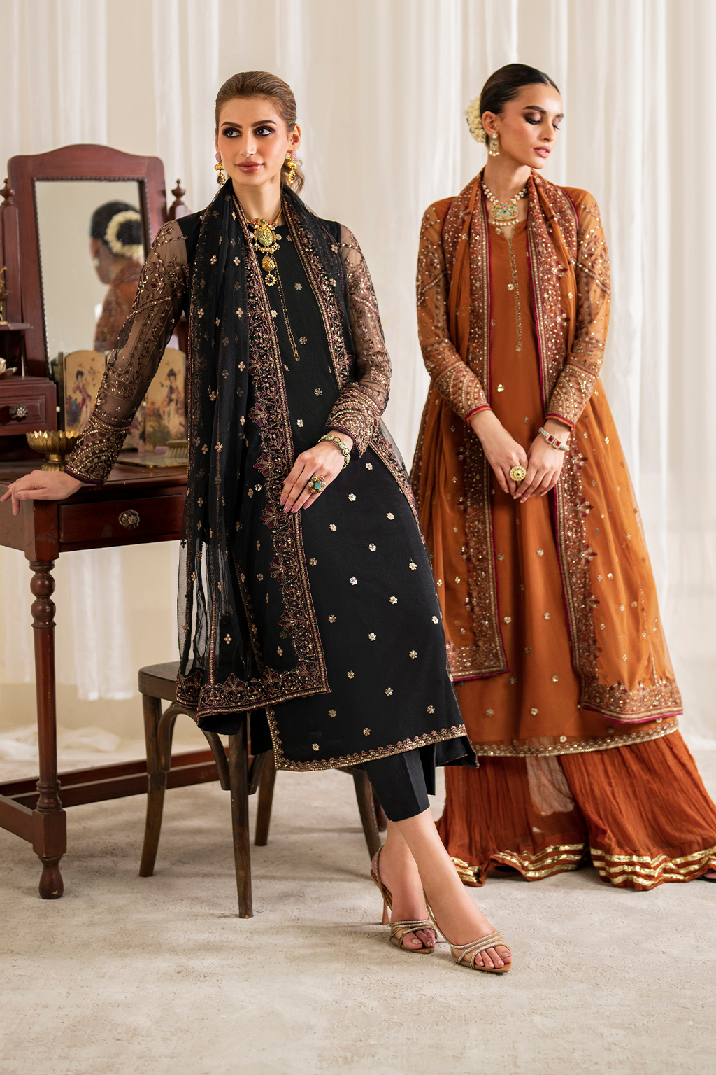 Iznik | Exclusive Formals | UE-288 Embroidered Net