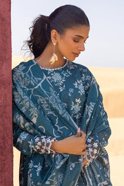 Cross Stitch | Eid Lawn 24 | TEAL SERENITY - House Of Anaya