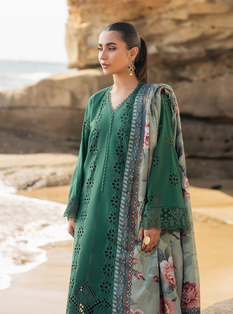 Zainab Chottani Embroidered Chikankari Lawn 3Pc Suit D-01A Aysel