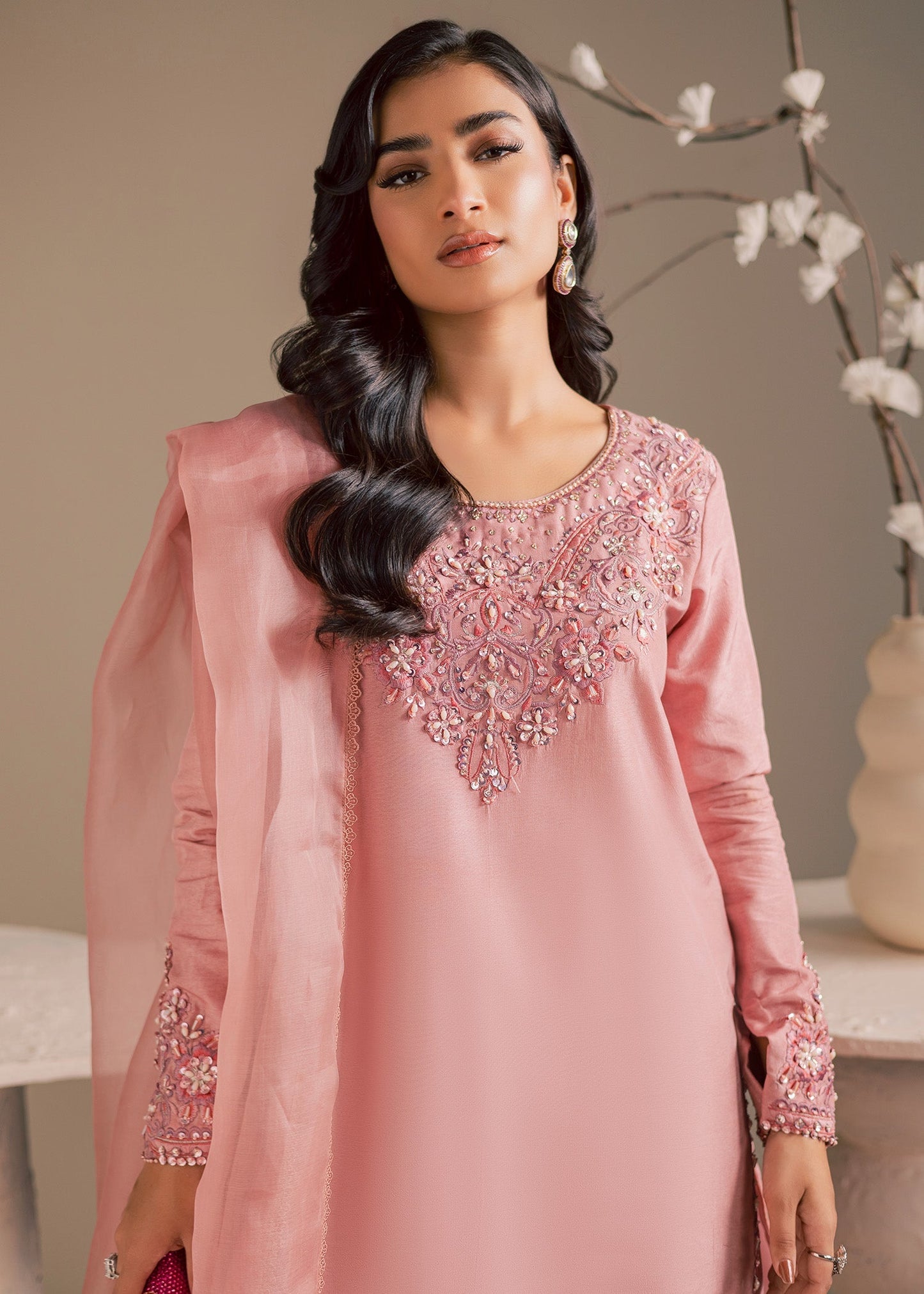 Maria Osama Khan | Noir Bliss Luxury Formals | Blush Dew