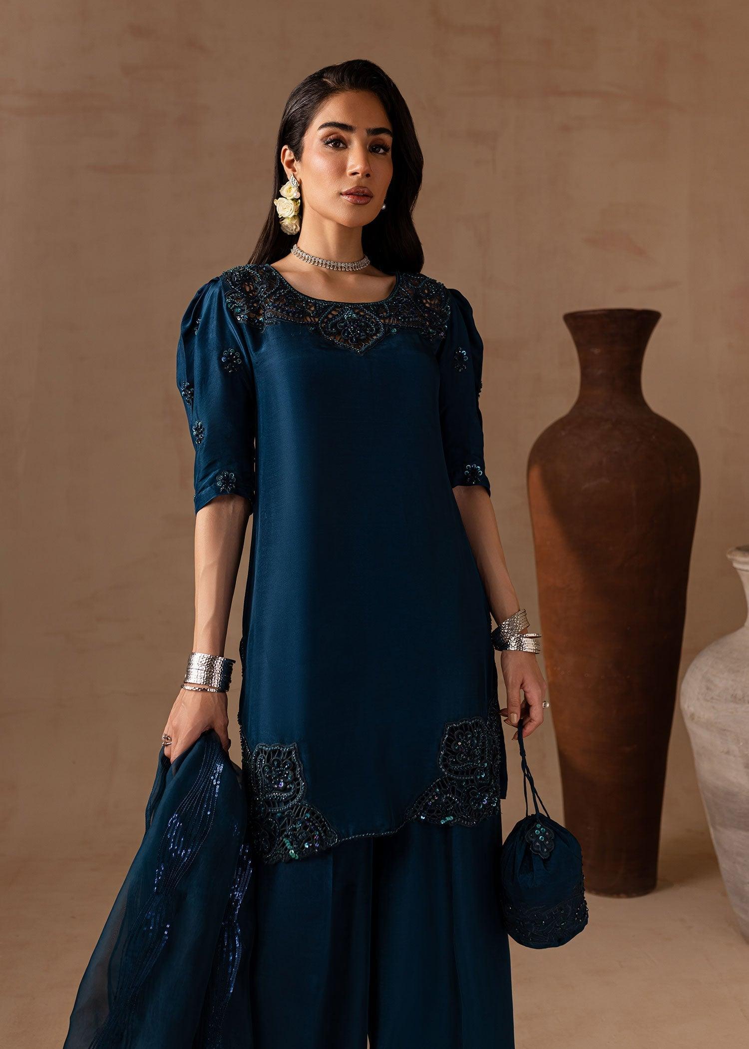 Maria Osama Khan | Noir Bliss Luxury Formals | Royal Sapphire