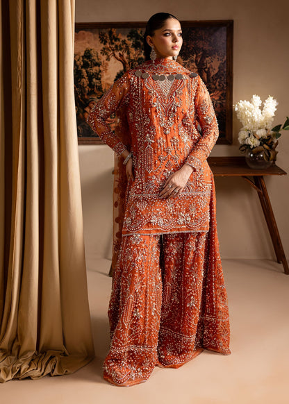 Lamhay by Maria Osama Khan Embroidered Organza 3Pc Suit - Gulnaar