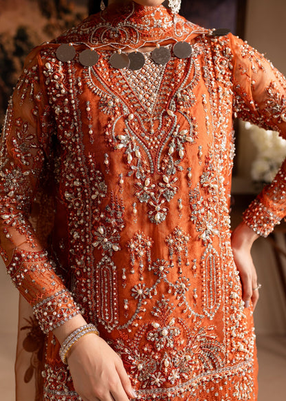 Lamhay by Maria Osama Khan Embroidered Organza 3Pc Suit - Gulnaar