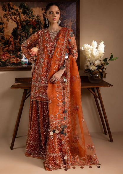 Lamhay by Maria Osama Khan Embroidered Organza 3Pc Suit - Gulnaar