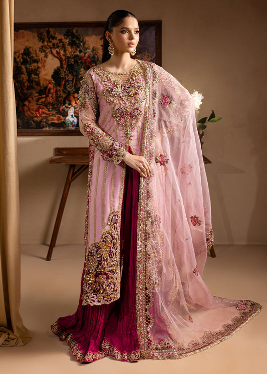 Lamhay by Maria Osama Khan Embroidered Organza 3Pc Suit - Zarmina