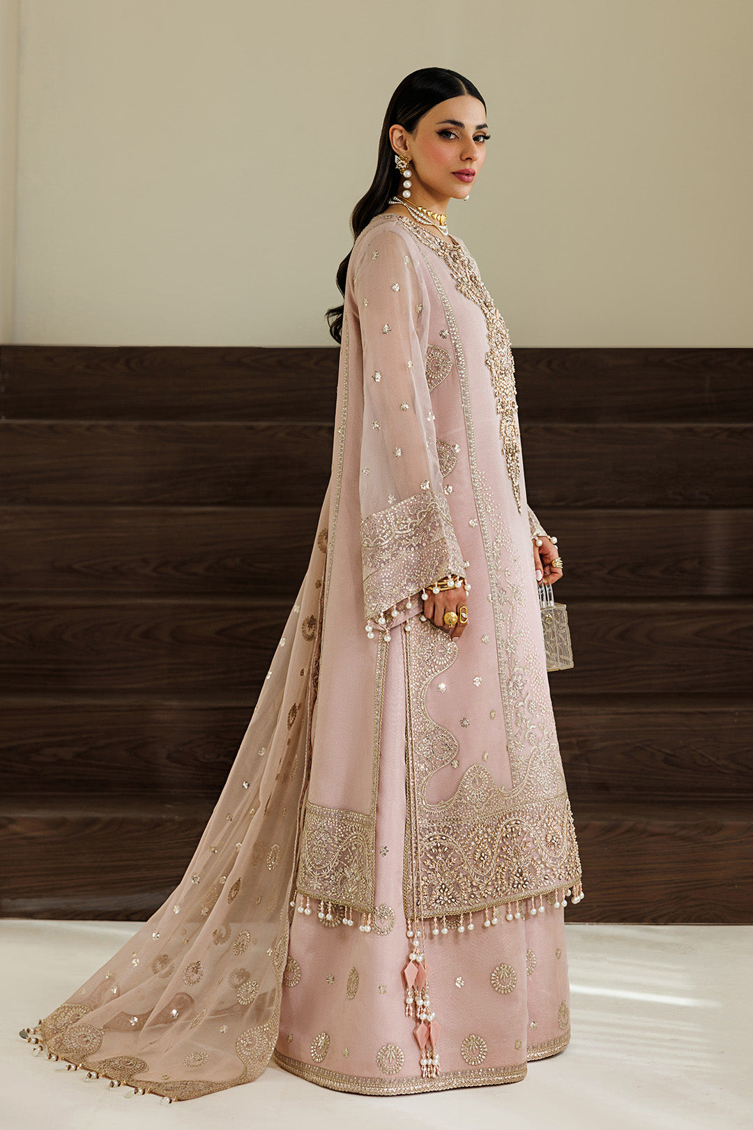 Alizeh | AYMAL V4 - LUXURY BAMBER CHIFFON '26 | AF-BHM-4076-Reef