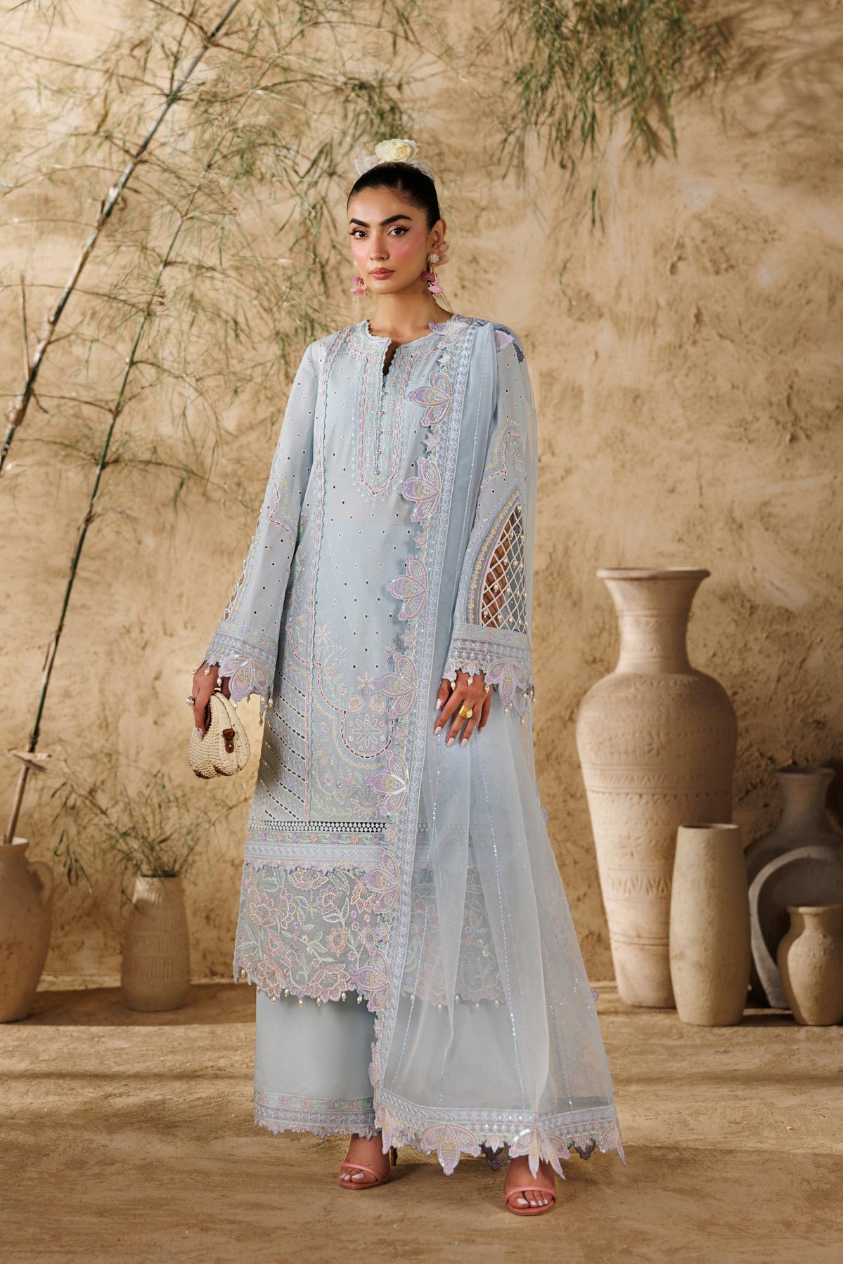 Akbar Aslam | Elea Lawn 26 | Saffron