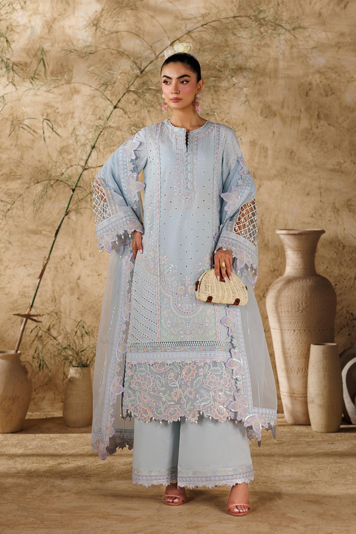 Akbar Aslam | Elea Lawn 26 | Saffron