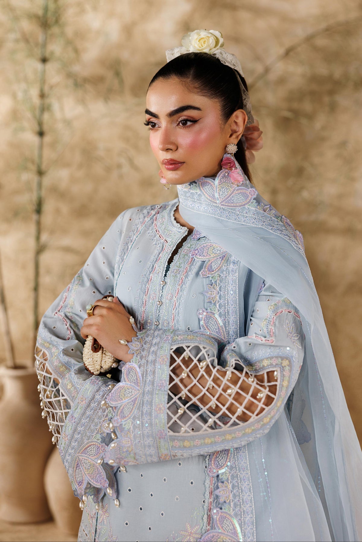 Akbar Aslam | Elea Lawn 26 | Saffron