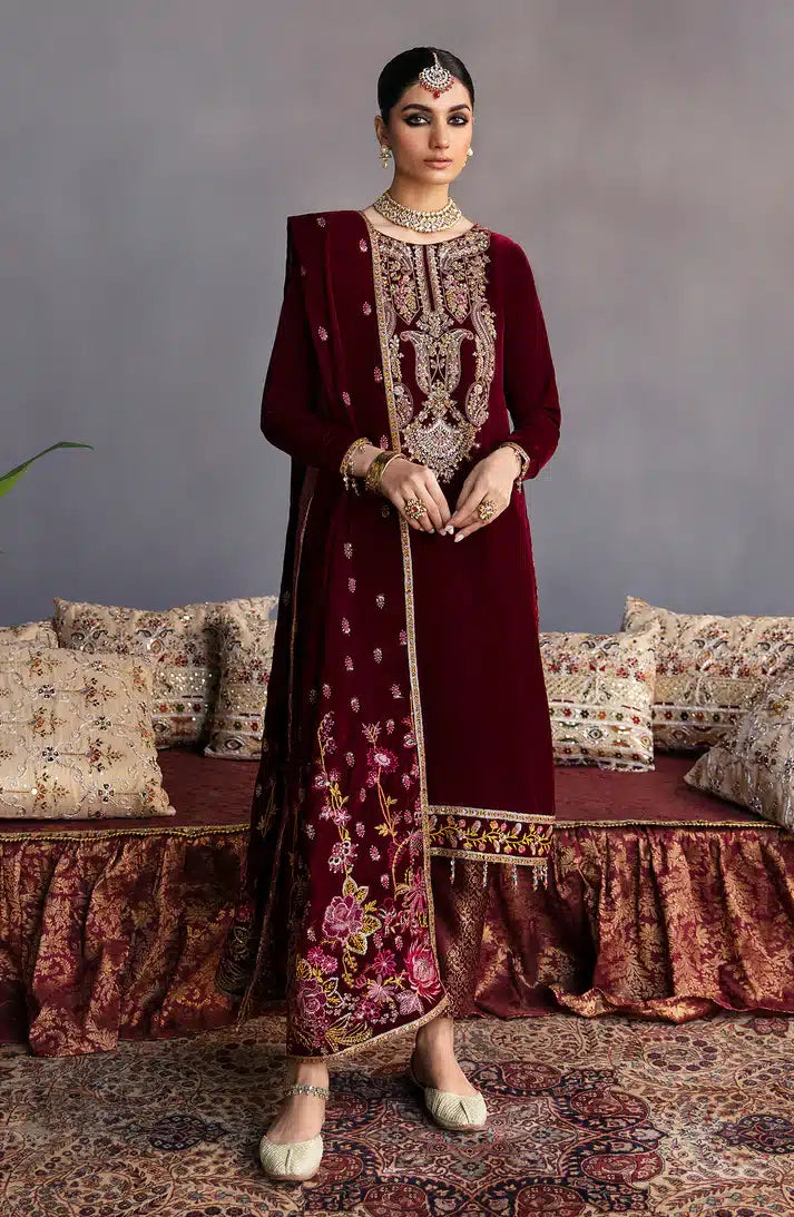 Emaan Adeel | Makhmal Velvet Edition 23 | MK-02 ROSHANAY - House Of Anaya