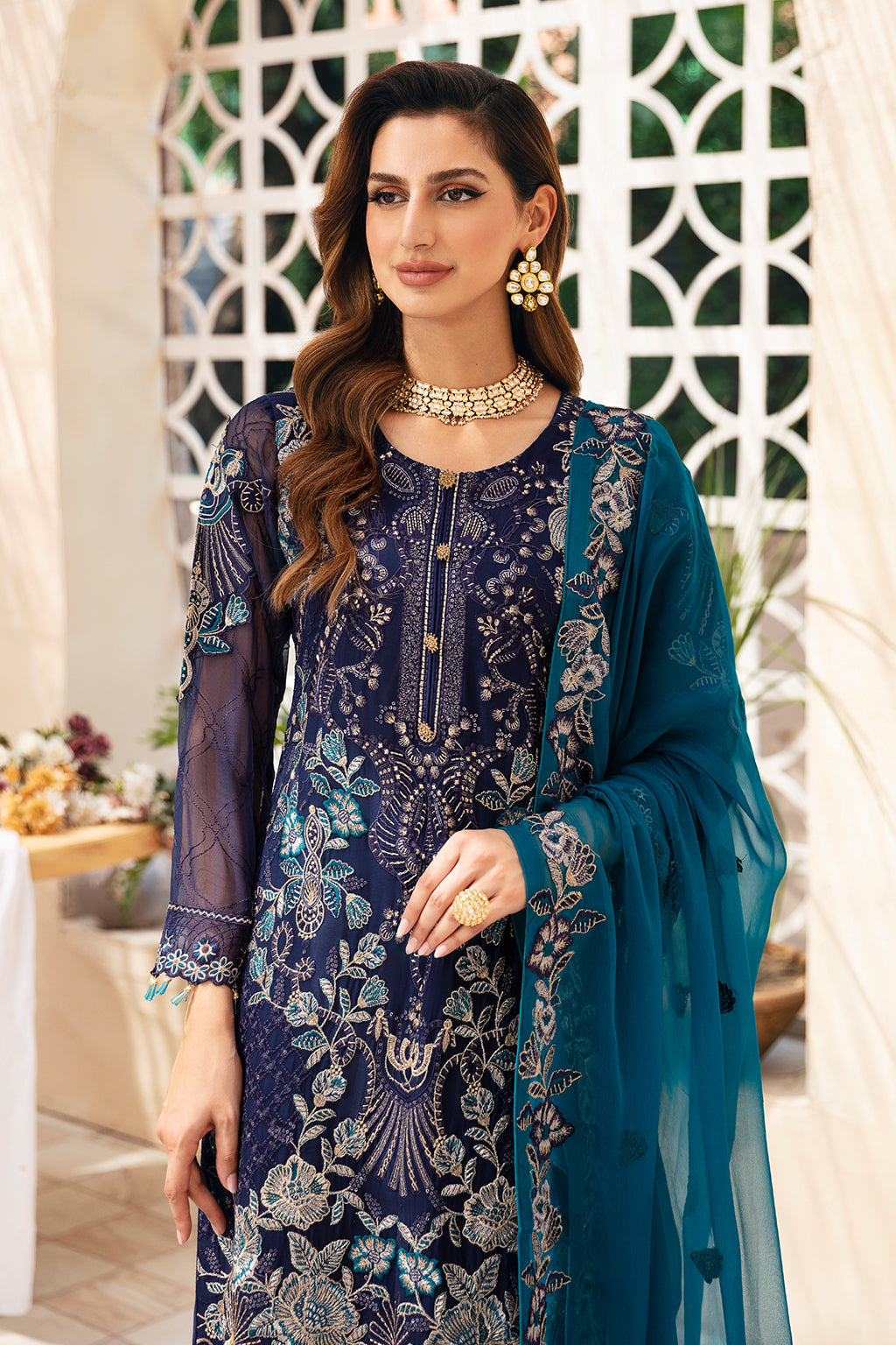 Ramsha | Chevron Chiffon Collection | A-903 - House Of Anaya