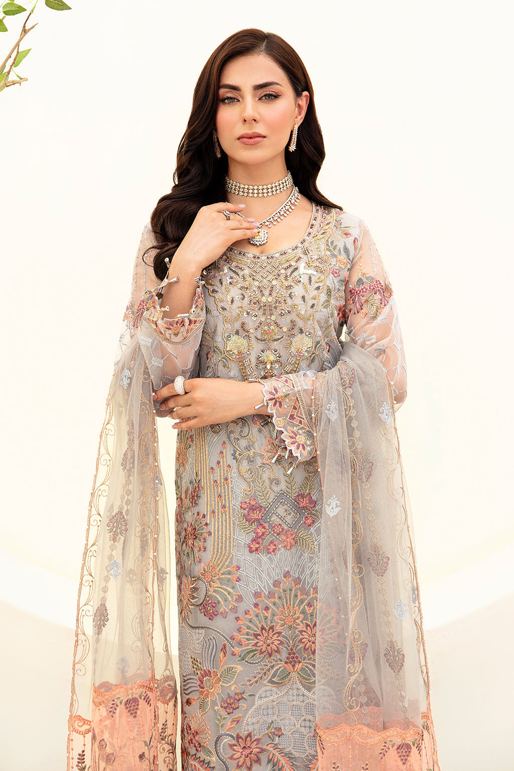 Ramsha | Minhal Organza Collection | M-909 - House Of Anaya