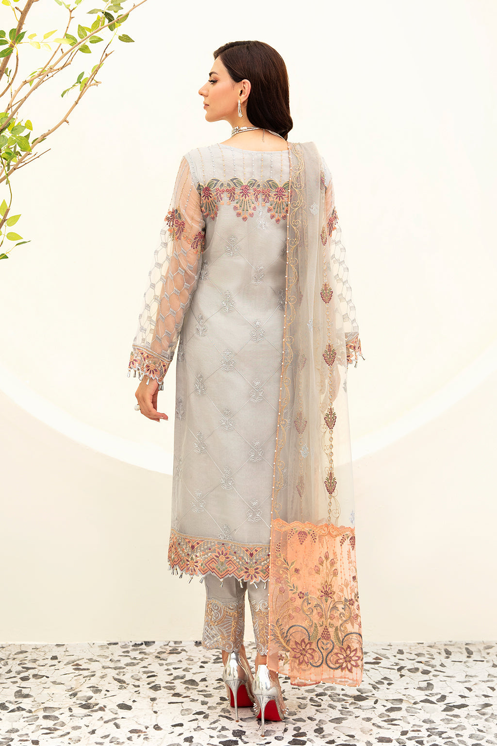 Ramsha | Minhal Organza Collection | M-909 - House Of Anaya