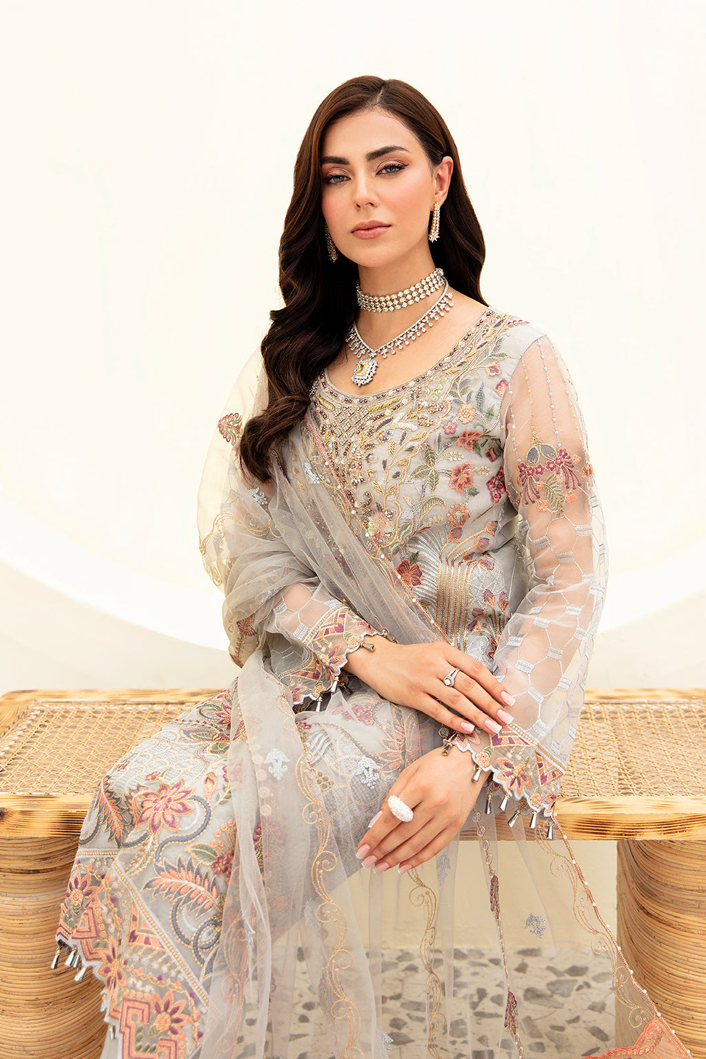 Ramsha | Minhal Organza Collection | M-909 - House Of Anaya