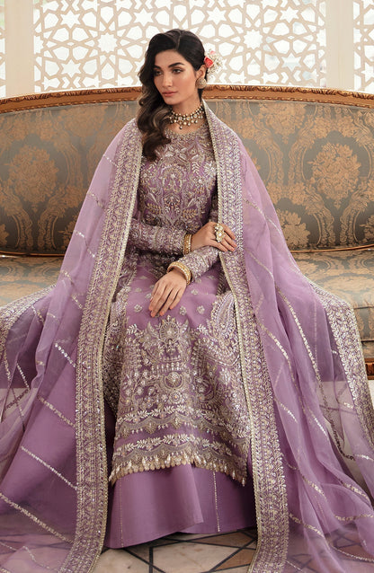 Zevk Afsanah Luxury Embroidered Organza 3Pc Suit - Gul-e-Nargis