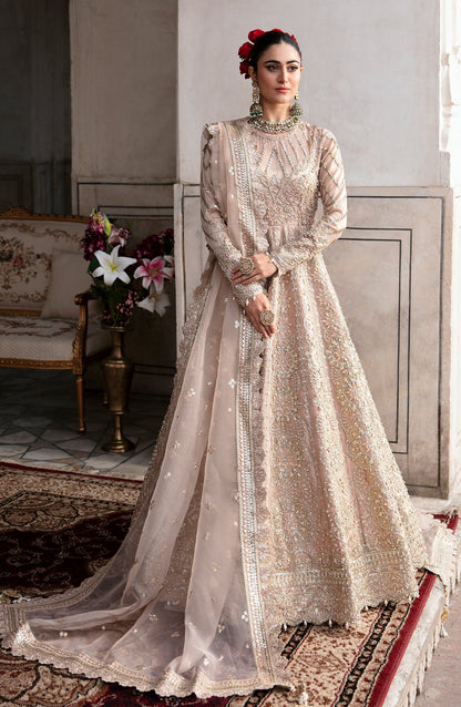 Zevk Afsanah Luxury Embroidered Zari Tissue 3Pc Suit - Atlas