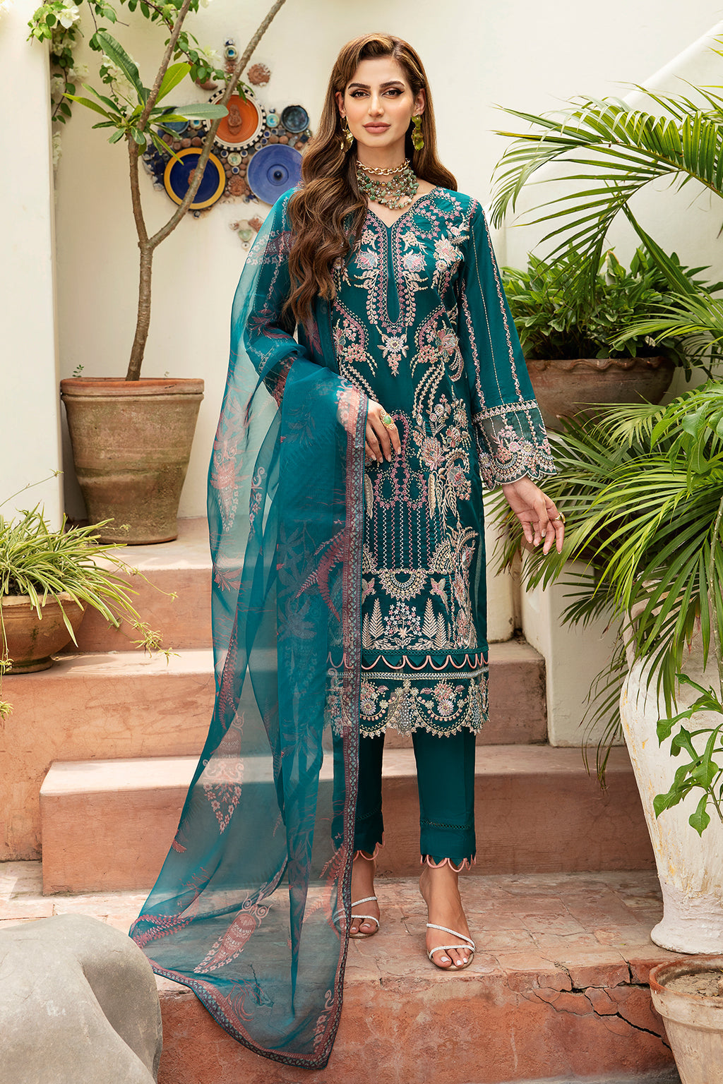 Ramsha | Luxury Lawn 24 | Y-808 - House Of Anaya
