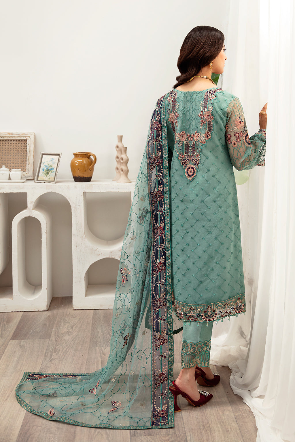 Ramsha | Minhal Organza Collection | M-1001 - House Of Anaya