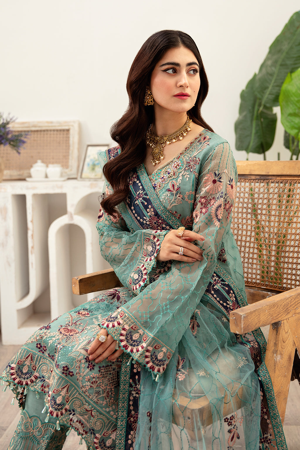 Ramsha | Minhal Organza Collection | M-1001 - House Of Anaya