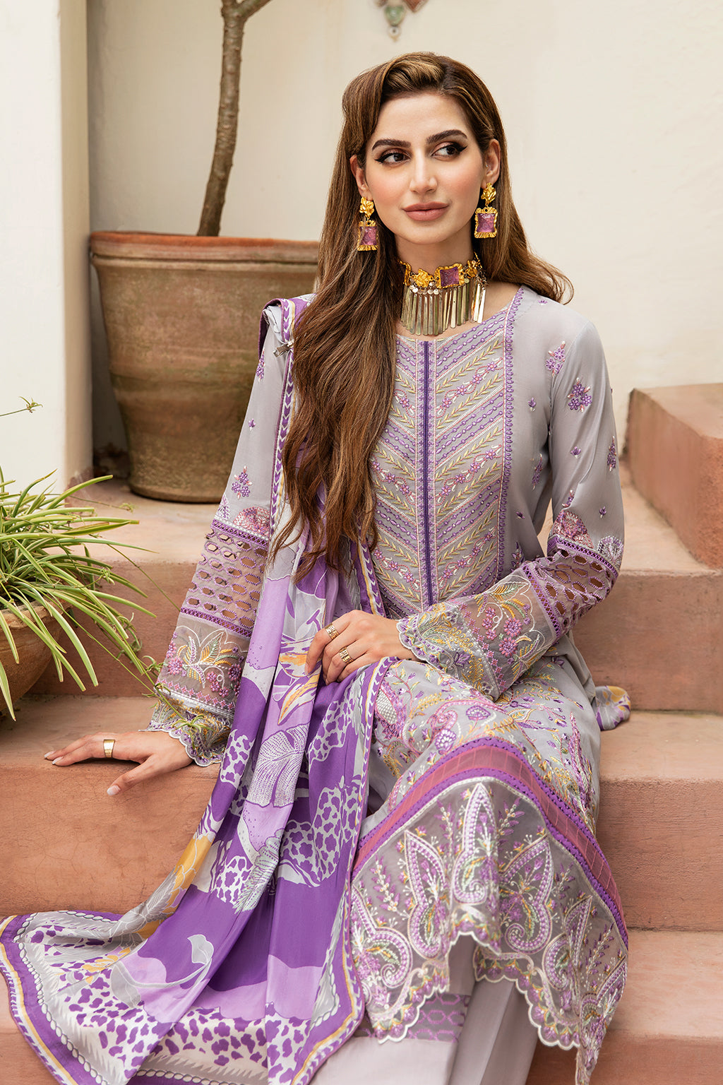 Ramsha | Riwayat Lawn Collection| Y-809 - House Of Anaya