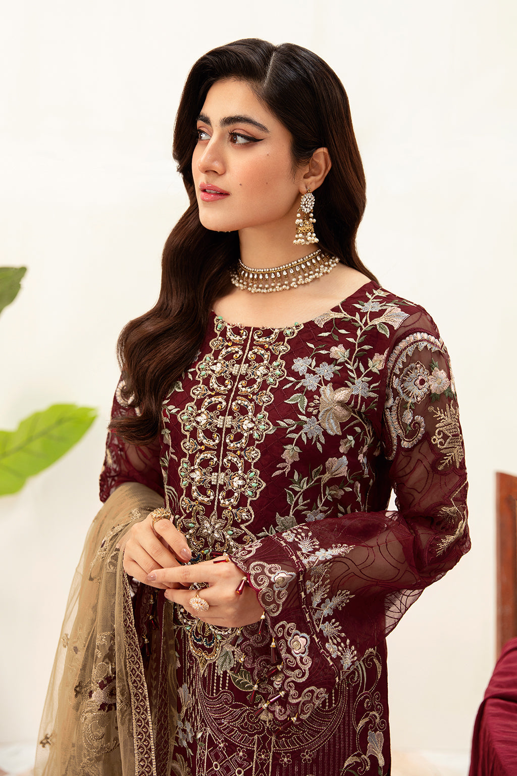 Ramsha | Minhal Organza Collection | M-1003 - House Of Anaya