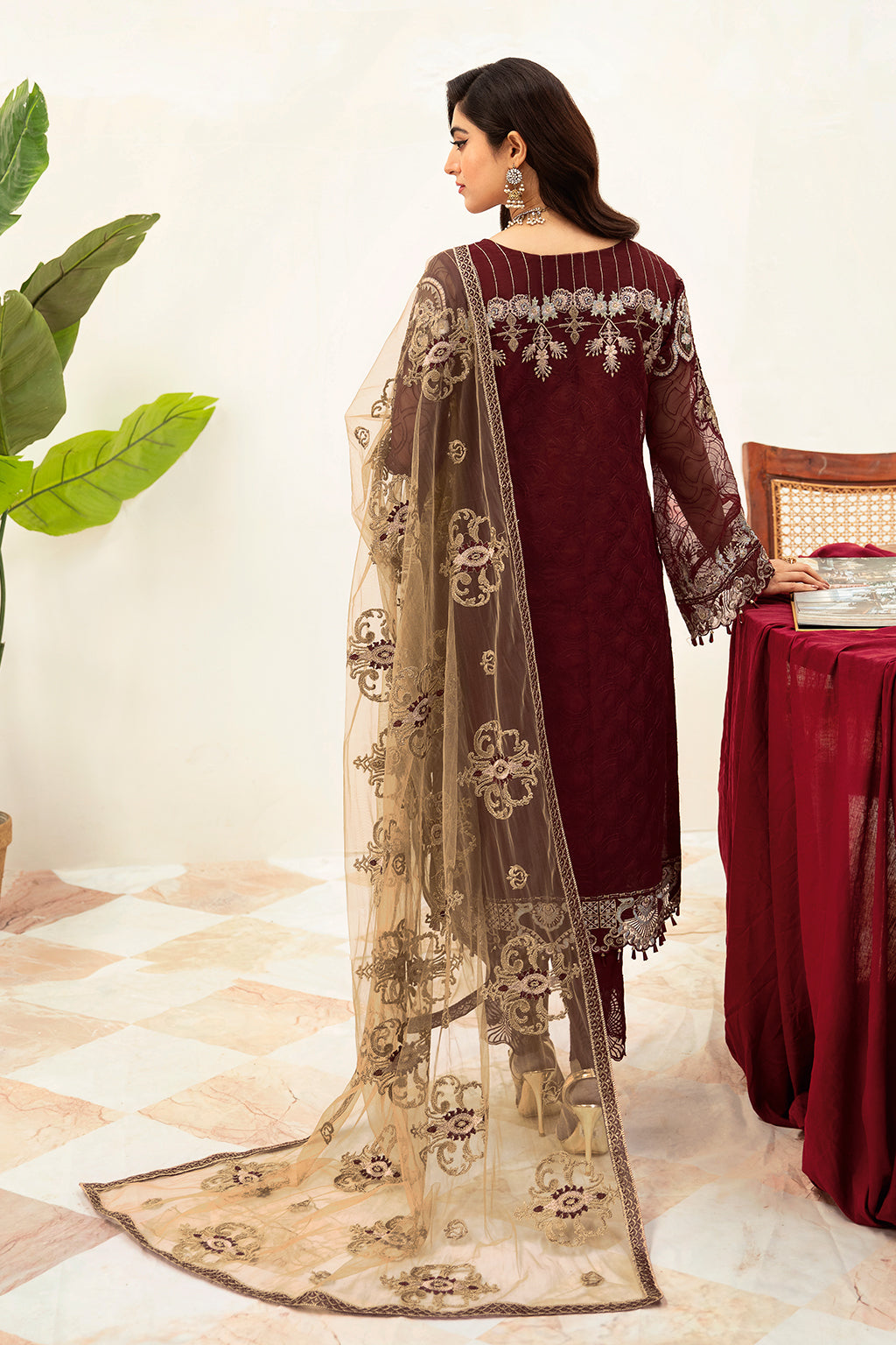 Ramsha | Minhal Organza Collection | M-1003 - House Of Anaya
