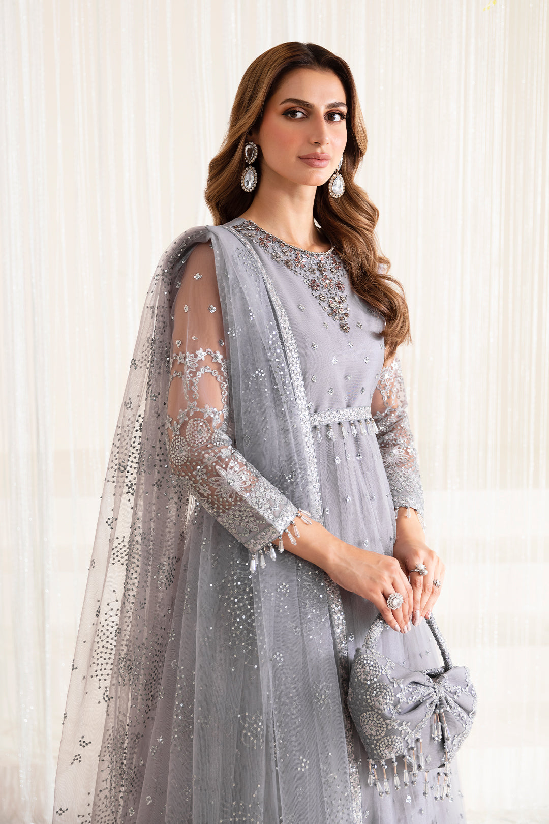 Alizeh Fashion Reena Handcrafted Net 3Pc Suit AF-HM-4018-Darcy