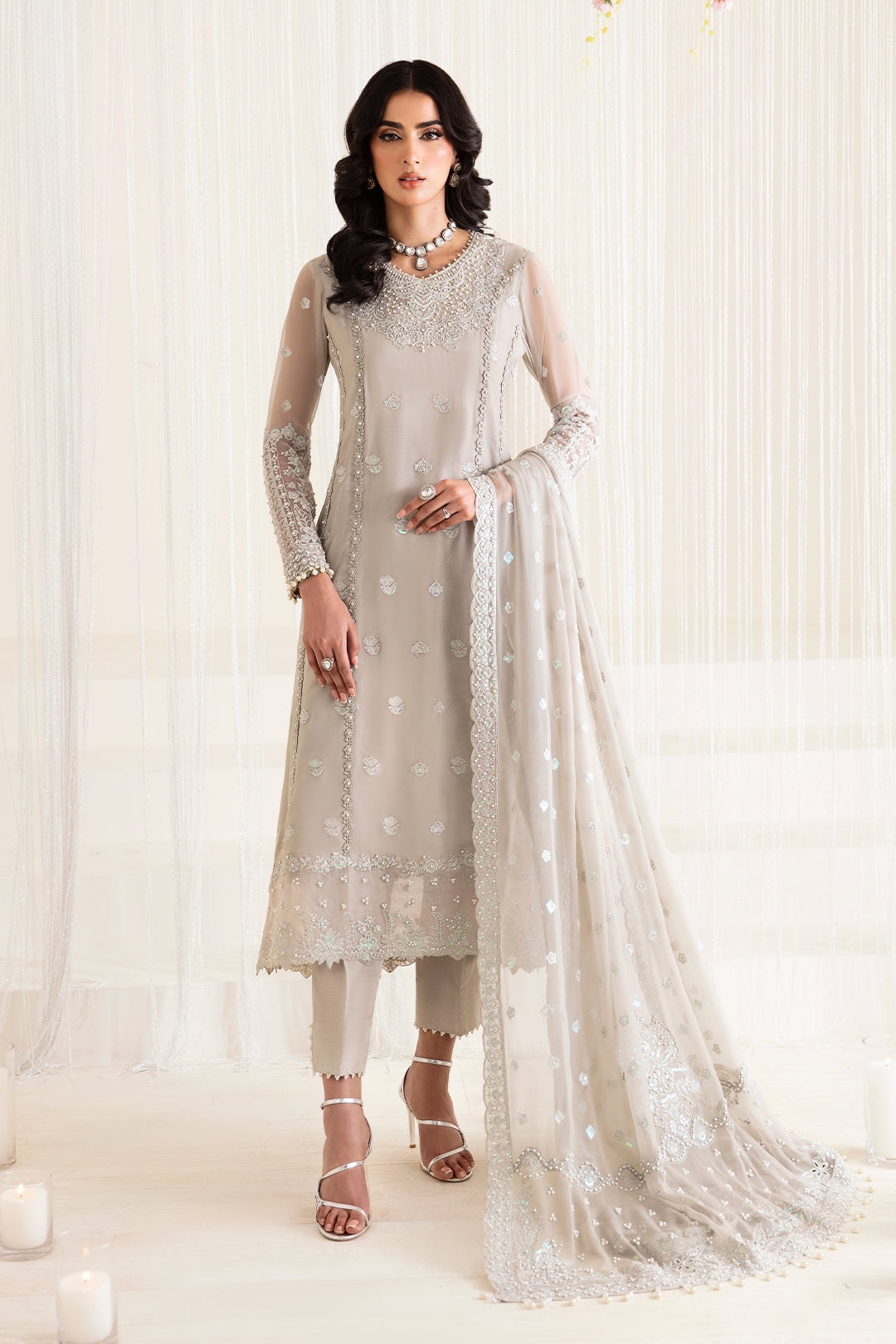 Alizeh Fashion Reena Handcrafted Chiffon 3Pc Suit AF-HM-4015-Mosaic