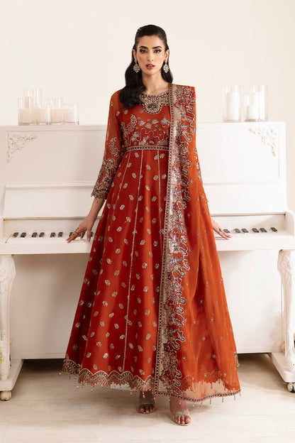 Alizeh Fashion Reena Handcrafted Chiffon 3Pc Suit AF-HM-4014-Rustic