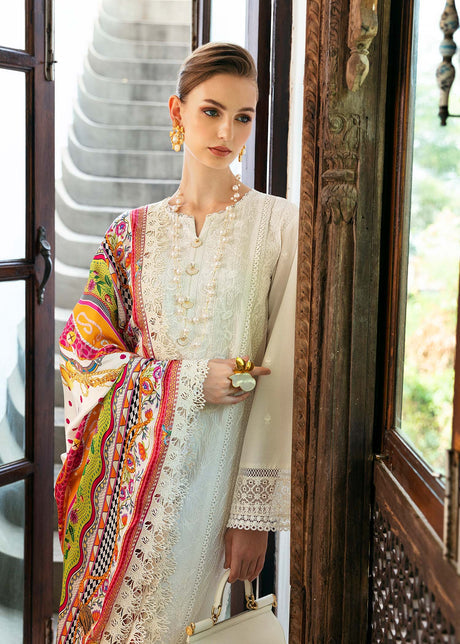 kanwal Malik | Mayal Luxury Lawn | Cerise - House Of Anaya