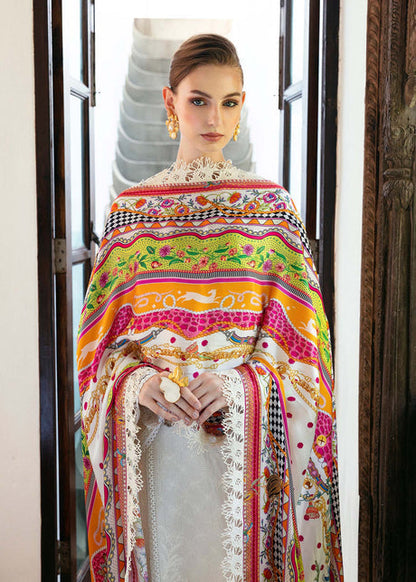 kanwal Malik | Mayal Luxury Lawn | Cerise - House Of Anaya