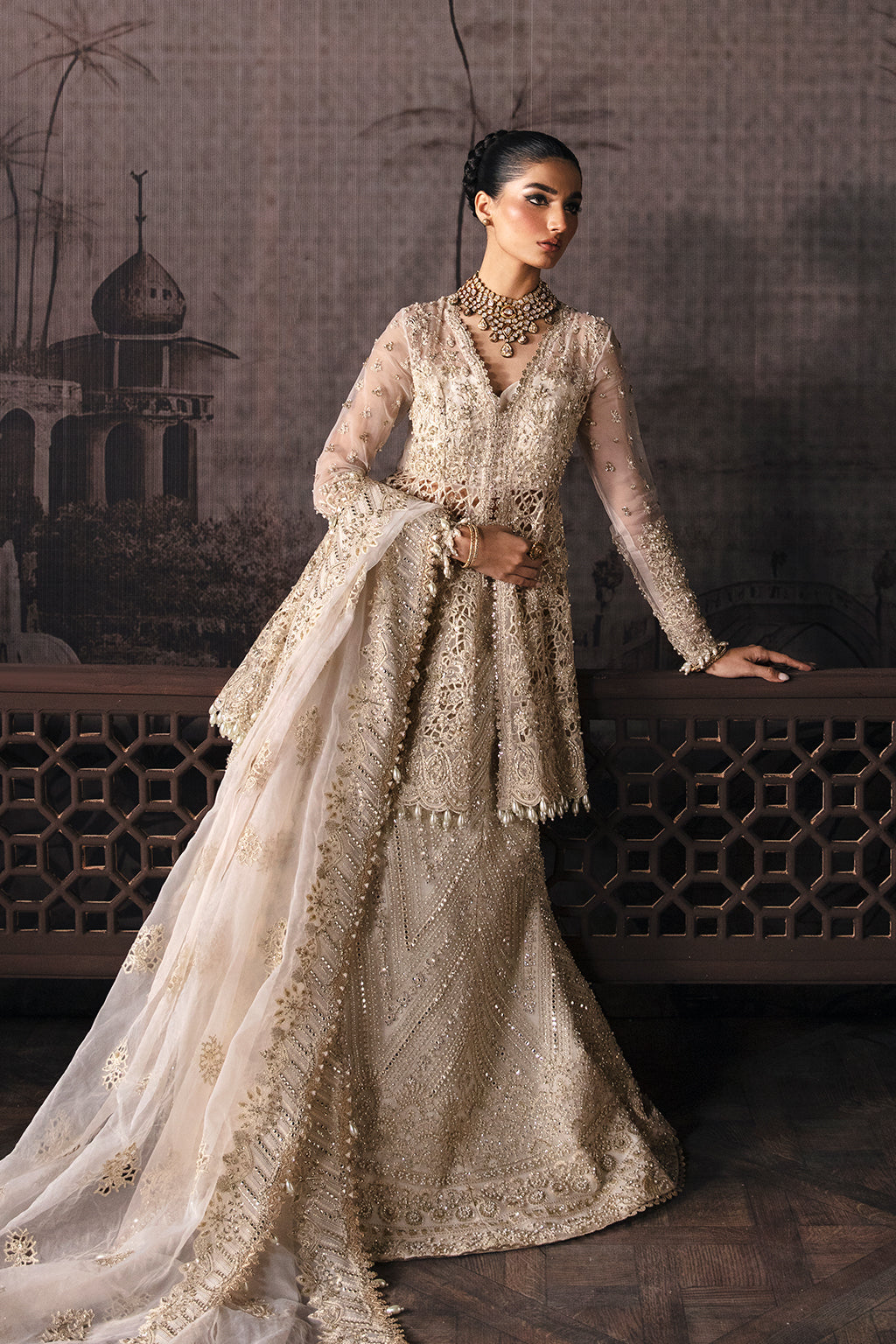 Afrozeh-The Brides Wedding Formal 3Pc Suit AFB-V1-08 Helena - Riwayat-e-khas