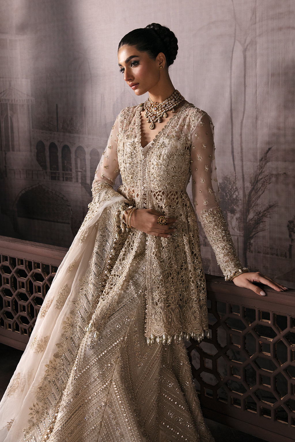 Afrozeh-The Brides Wedding Formal 3Pc Suit AFB-V1-08 Helena - Riwayat-e-khas