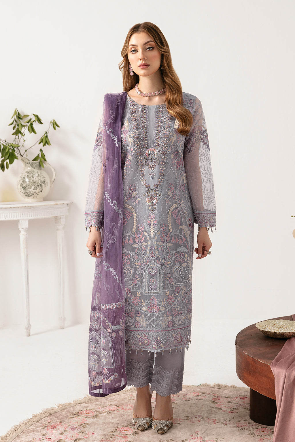 Ramsha | Minhal Organza Collection | M-1104 - House Of Anaya