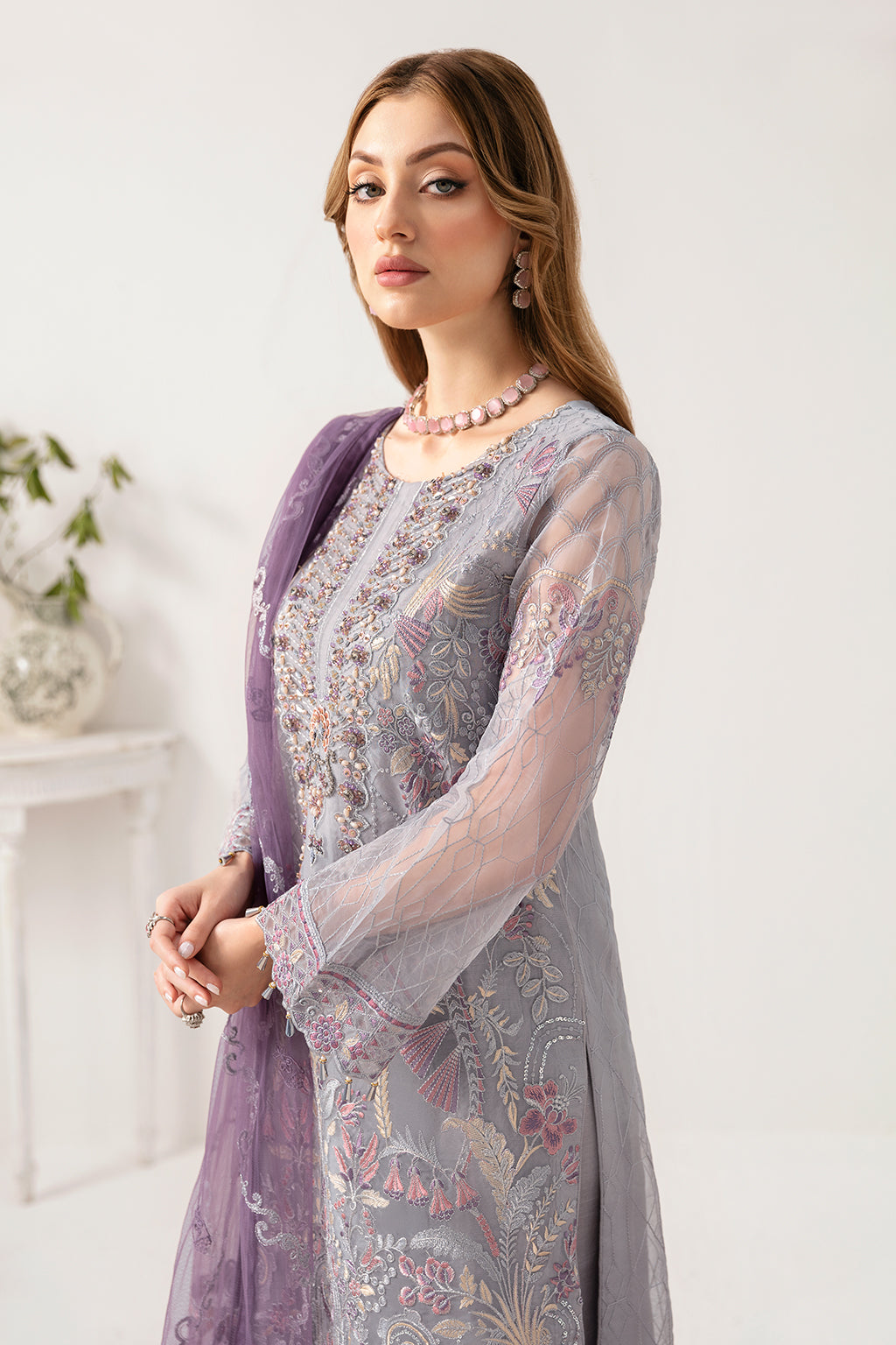 Ramsha | Minhal Organza Collection | M-1104 - House Of Anaya