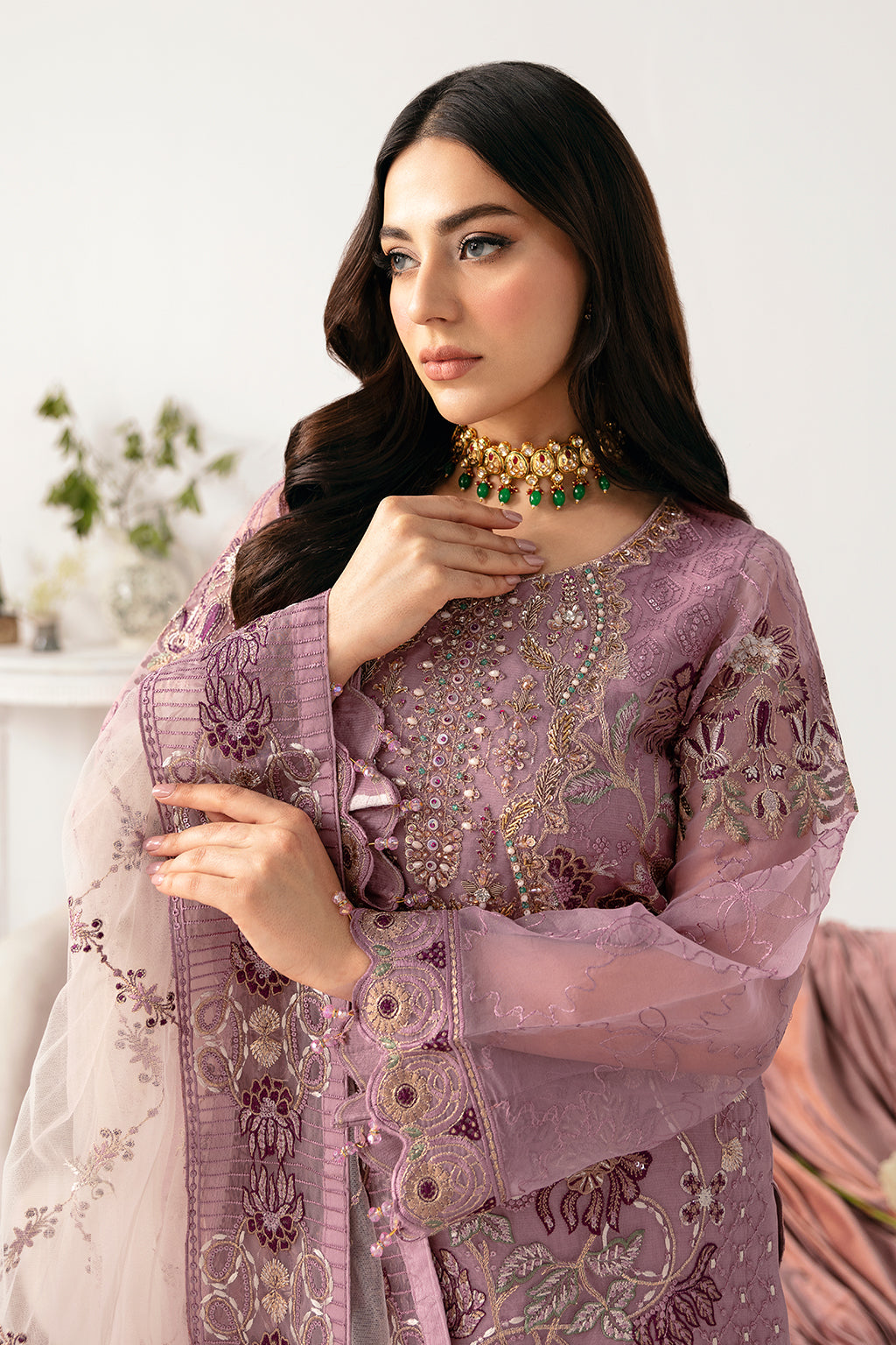 Ramsha | Minhal Organza Collection | M-1107 - House Of Anaya