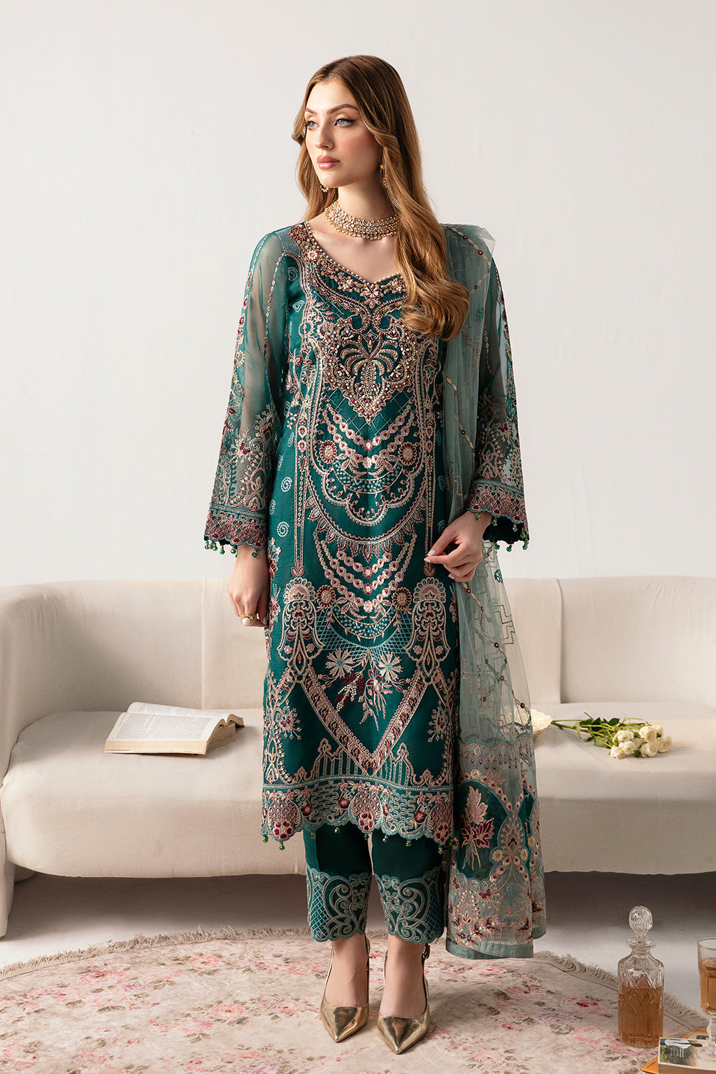 Ramsha | Minhal Organza Collection | M-1101 - House Of Anaya