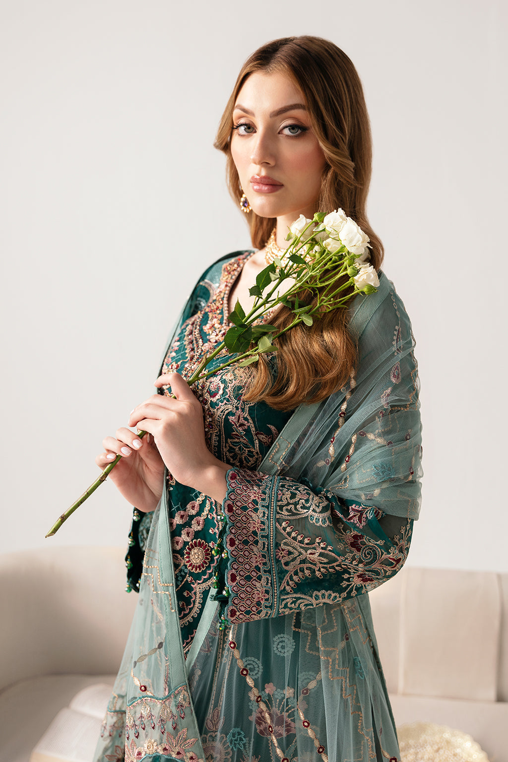 Ramsha | Minhal Organza Collection | M-1101 - House Of Anaya